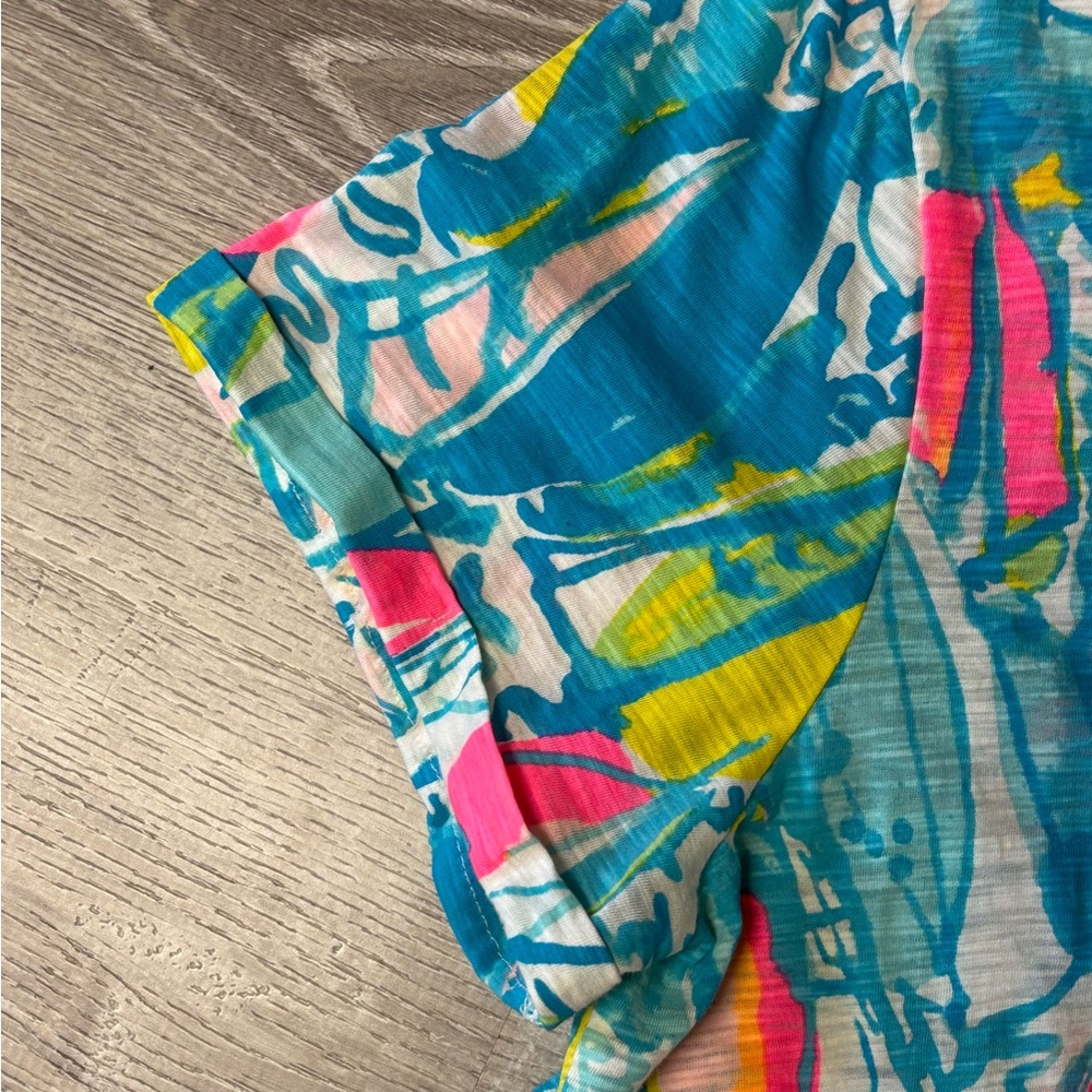 Lilly Pulitzer V-neck Sailboats Cotton Dress - Picture 5 of 9